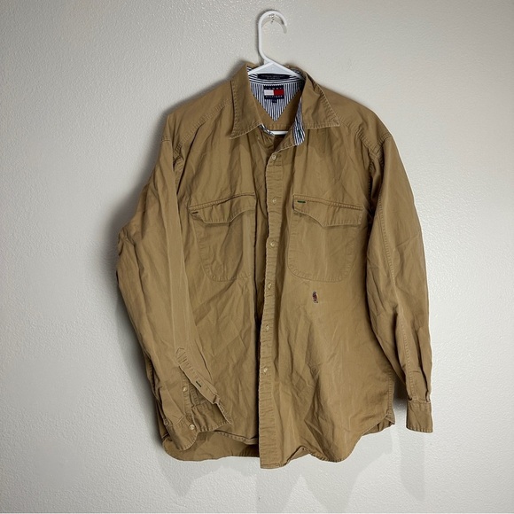 Tommy Hilfiger Button Up Vintage Shirt Size Large - Picture 1 of 8